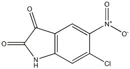 6-Chloro-5-nitro-1H-indole-2,3-dione结构式