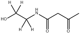 β-(N-乙酰乙酰)乙醇-D4结构式