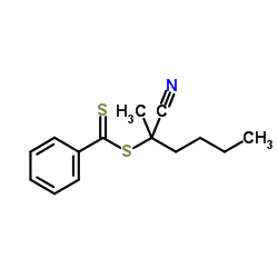 2-氰基-2-己基苯并二硫醇酯结构式