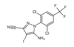 5-氨基-3-氰基-4-碘-1-[2,6-二氯-4-(三氟甲基)苯基]吡唑结构式