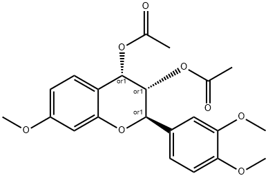 cis-2,3,trans-3,4-3',4',7-Trimethoxy-3,4-flavandiol diacetate结构式