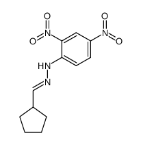 Cyclopentanecarbaldehyde 2,4-dinitrophenylhydrazone Structure