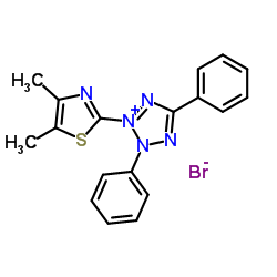 Methylthiazoletetrazolium bromide structure