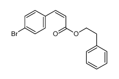 2-Propenoic acid, 3-(4-bromophenyl)-, 2-phenylethyl ester结构式