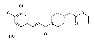 ethyl 2-[4-[(E)-3-(3,4-dichlorophenyl)prop-2-enoyl]piperazin-1-yl]acetate,hydrochloride Structure