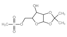 a-D-Xylofuranose,1,2-O-(1-methylethylidene)-, 5-methanesulfonate Structure