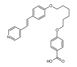 4-[6-[4-(2-pyridin-4-ylethenyl)phenoxy]hexoxy]benzoic acid Structure