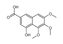4-hydroxy-5,6,7-trimethoxynaphthalene-2-carboxylic acid结构式