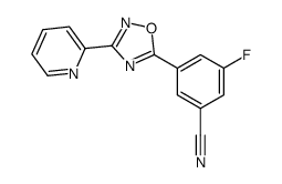 3-(吡啶-2-基)-5-(3-氟-5-氰基苯基)-1,2,4-噁二唑结构式