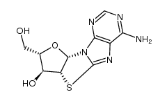 8,2'-anhydro-9-(2-deoxy-2-thio-β-L-arabinofuranosyl)adenine Structure