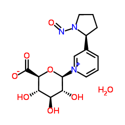 N'-亚硝基去甲烟碱 N-β-D-葡糖苷酸水合物结构式