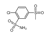 2-氯-5-甲烷磺酰基苯磺酰胺结构式