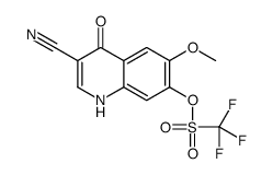 3-Cyano-6-methoxy-4-oxo-1,4-dihydro-7-quinolinyl trifluoromethane sulfonate结构式