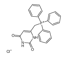 6-尿嘧啶基亚甲基三苯基鏻氯化物结构式