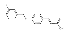 3-{4-[(3-氯苄基)氧基]苯基}丙烯酸结构式