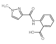 2-[(1-methylpyrazole-3-carbonyl)amino]benzoic acid Structure