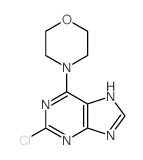 4-(2-氯-9H-嘌呤-6-基)吗啉结构式