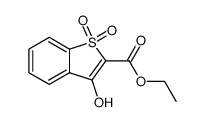 3-hydroxy-1,1-dioxo-1λ6-benzo[b]thiophene-2-carboxylic acid ethyl ester结构式