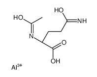 aluminum,(2R)-2-acetamido-5-amino-5-oxopentanoic acid结构式