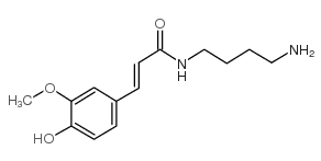 N-阿魏酰基-1,4-丁二胺结构式