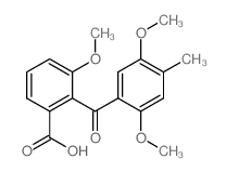 2-(2,5-dimethoxy-4-methyl-benzoyl)-3-methoxy-benzoic acid结构式