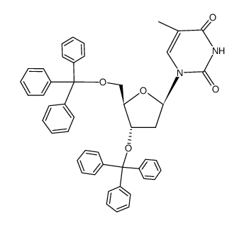 3′,5′-di-O-trityl-thymidine结构式