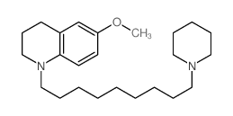 6-methoxy-1-[9-(1-piperidyl)nonyl]-3,4-dihydro-2H-quinoline结构式