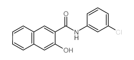 N-(3-氯苯基)-3-羟基萘-2-羧酰胺结构式