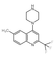 6-METHYL-4-PIPERAZINO-2-(TRIFLUOROMETHYL)QUINOLINE Structure