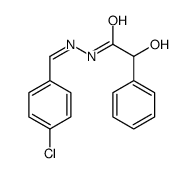 N-[(E)-(4-chlorophenyl)methylideneamino]-2-hydroxy-2-phenylacetamide Structure