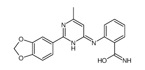 2-[[2-(1,3-benzodioxol-5-yl)-6-methylpyrimidin-4-yl]amino]benzamide Structure