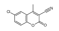 6-氯-3-氰基-4-甲基香豆素结构式