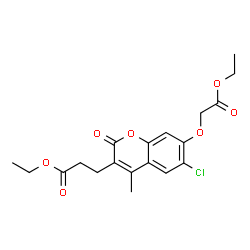 ethyl 3-[6-chloro-7-(2-ethoxy-2-oxoethoxy)-4-methyl-2-oxochromen-3-yl]propanoate Structure