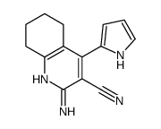 3-Quinolinecarbonitrile,2-amino-5,6,7,8-tetrahydro-4-(1H-pyrrol-2-yl)-(9CI) Structure