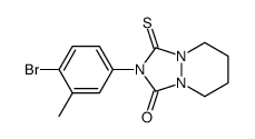 2-(4-bromo-3-methylphenyl)-3-sulfanylidene-5,6,7,8-tetrahydro-[1,2,4]triazolo[1,2-a]pyridazin-1-one结构式