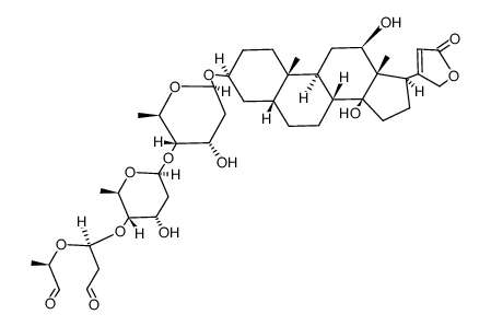 洋地黄毒苷双氧苷1-(1-甲基-2-氧乙氧基)-3-氧丙基)醚结构式