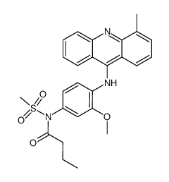 N-methanesulfonyl-N-[3-methoxy-4-(4-methyl-acridin-9-ylamino)-phenyl]-butyramide Structure