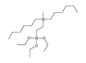 dihexyl-methyl-(2-triethoxysilylethyl)silane Structure
