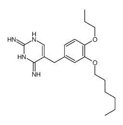 5-[(3-hexoxy-4-propoxyphenyl)methyl]pyrimidine-2,4-diamine结构式