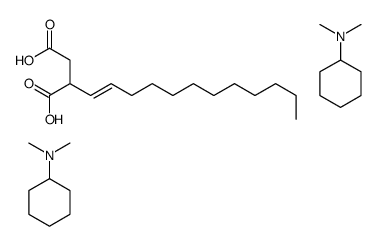 dodecenylsuccinic acid, compound with N,N-dimethylcyclohexylamine (1:2) Structure