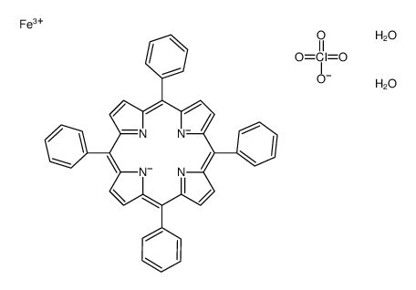 diaquo(meso-tetraphenylporphinato)iron(III) perchlorate picture