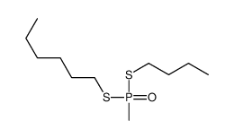 1-[butylsulfanyl(methyl)phosphoryl]sulfanylhexane结构式
