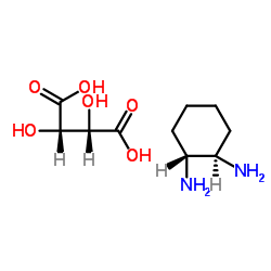 (1S,2S)-(-)-1,2-环己二胺D-酒石酸盐结构式