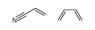2-丙烯腈与1,3-丁二烯的3-羧基-1-氰基-(1-甲基-丙基)封端的聚合物结构式
