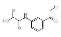 Acetic acid,2-[[3-(2-bromoacetyl)phenyl]amino]-2-oxo-结构式
