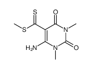 methyl 6-amino-1,3-dimethyluracil-5-dithiocarboxylate结构式