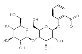 2-硝基苯基-Β-D-纤维二糖苷结构式