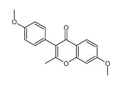 7-methoxy-3-(4-methoxyphenyl)-2-methylchromen-4-one结构式