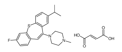 (E)-but-2-enedioic acid,1-(9-fluoro-3-propan-2-ylbenzo[b][1]benzothiepin-5-yl)-4-methylpiperazine结构式