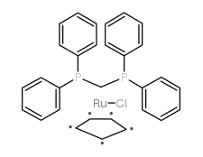 氯代(环戊二烯基)[双(二苯基膦)甲烷]钌(II)结构式
